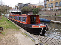 one of our narrowboats, the Pirate Viscount
