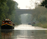 photo of a residential canal boat trip